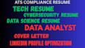 craft tech resume, cybersecurity, data science, data analyst and resume writing