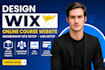 design wix online course website, wix membership site setup, lms setup