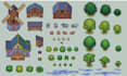 design pixel art tileset tile map, game map game environment rpg, pixel art