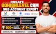 create gohighlevel crm sub account squarespace design calendly saas automation