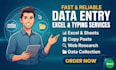 copy past ,data typing