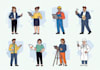 make flat vector character illustration for anything