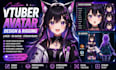 design rig pro vtuber characters live2d 3d streaming avater vtuber model rigging