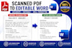 convert PDF to editable word documents