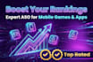 do professional aso for google play, amazon appstore and apple app store