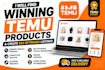 find winning temu products and create SEO listings