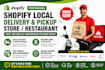setup shopify store local delivery essent eta restaurant packlink pickeasy bird
