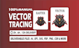 do fast vector tracing, redraw, convert image to vector