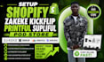 setup shopify zakeke kickflip printful supliful pod store