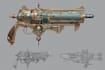 create weapon design and illustration
