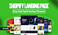 design shopify landing page using replo, pagefly, gempages or ecomposer