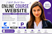 build podia website, online course, kajabi, thinkific, teachable website