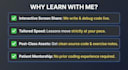 be your 1 on 1 coding tutor for python, csharp, cpp, and web