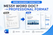 professionally format and redesign your word document