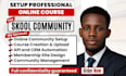 setup skool community, setup online course, setup skool classroom and community