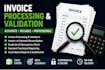 reconcile payments, validate invoices, excel reporting