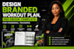 design branded workout plan,pdf ebook template for personal trainers