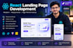 create an animated react landing page with gsap and tailwind CSS