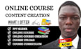 create elearning online course content creation and ebook online course