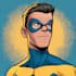 superhero character for comics