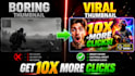 create viral youtube thumbnail with 3d text and face