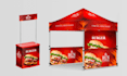 design modern canopy tent, table cover, feather flag, rollup banner