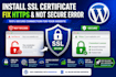 install ssl certificate and fix https error on wordpress