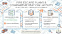 draw fire escape plans and compartmentation layouts for UK building regulations