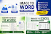 convert image to text, word or excel with accuracy