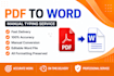 convert PDF to word manually with high accuracy