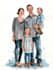 custom watercolor family portrait