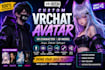 create custom vrchat avatar  VR character 3d model expert