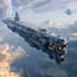 create futuristic sci fi spaceships and spacecraft art
