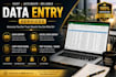 do excel data entry , data cleaning ,pdf to excel , tally