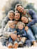 custom watercolor family portrait