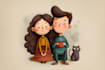 draw cartoon illustration for you