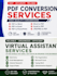accurate data entry, excel data cleaning, copy paste and PDF conversion