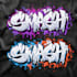 design awesome logo on graffiti tags style