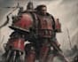 create a grimdark warhammer style character illustration