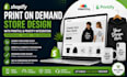 design shopify pod store gelato printful printify and custom products