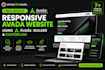 build a responsive avada website using ravada builde and custom CSS