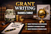 write professional grant proposal and funding application
