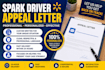 write a professional spark driver deactivation appeal letter