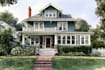 custom digital watercolor house