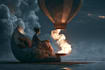 do dispersion, smoke effect, manipulation from photoshop