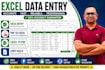 do excel data entry, copy paste, PDF to excel, excel to PDF