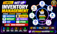 set up sumtracker, katana erp, mrpeasy, fishbowl, cin7, vtiger, zoho inventory