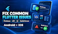fix flutter app bugs, firebase issues, and API errors