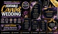 design editable canva wedding invitation suites,event signage,stationery