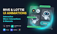 create rive and lottie animation ui micro interactions state machine mascot